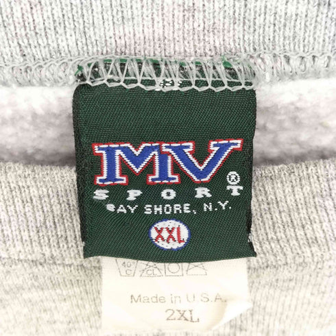 エムブイスポーツ MV SPORT 90S USA製 カレッジプリント スウェット トレーナー メンズ import:XXL