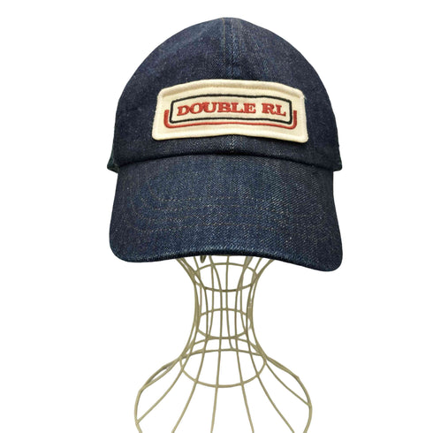 ダブルアールエルラルフローレン RRL RALPH LAUREN Indigo Logo-Patch Denim Trucker Cap インディゴ ロゴ パッチ デニム メッシュ 切替 トラッカー 6パネル キャップ メンズ