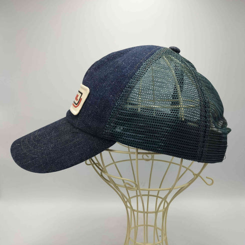 ダブルアールエルラルフローレン RRL RALPH LAUREN Indigo Logo-Patch Denim Trucker Cap インディゴ ロゴ パッチ デニム メッシュ 切替 トラッカー 6パネル キャップ メンズ