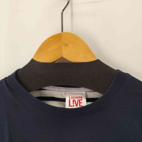 ラコステライブ Lacoste Live ワニロゴ ボーダークルーネック Tシャツ メンズ 3