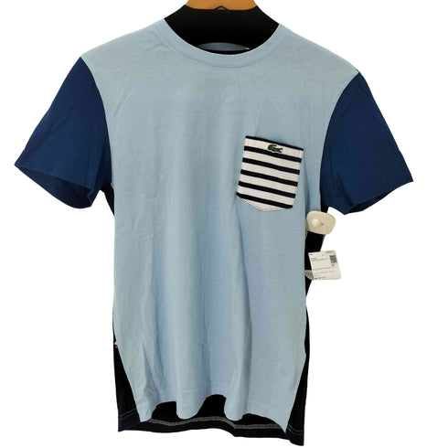 ラコステライブ Lacoste Live ワニロゴ ボーダークルーネック Tシャツ メンズ 3