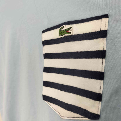ラコステライブ Lacoste Live ワニロゴ ボーダークルーネック Tシャツ メンズ 3