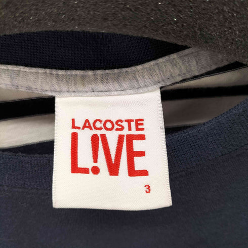 ラコステライブ Lacoste Live ワニロゴ ボーダークルーネック Tシャツ メンズ 3