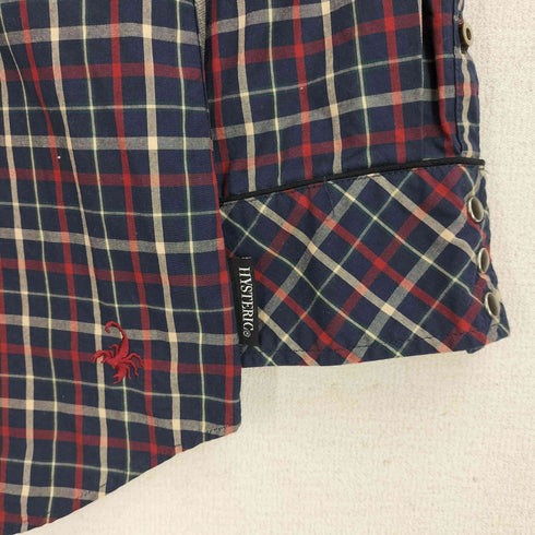 ヒステリックグラマー HYSTERIC GLAMOUR サソリ刺繍 ダブルポケット スナップボタン チェックシャツ Y2K レディース FREE