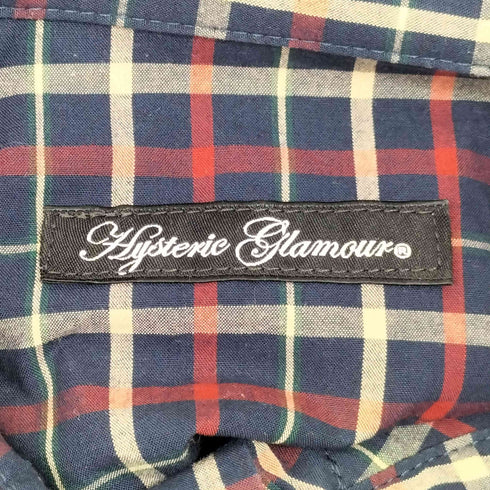 ヒステリックグラマー HYSTERIC GLAMOUR サソリ刺繍 ダブルポケット スナップボタン チェックシャツ Y2K レディース FREE