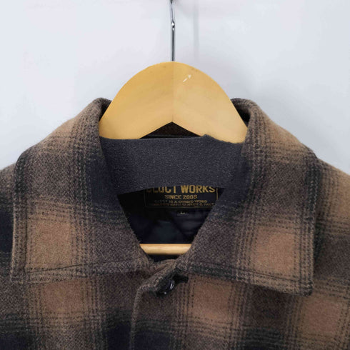 クラクト CLUCT キルティングチェックシャツジャケット メンズ JPN:L
