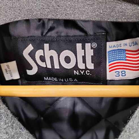 ショット Schott ウールハーフチェスターコート メンズ US:38