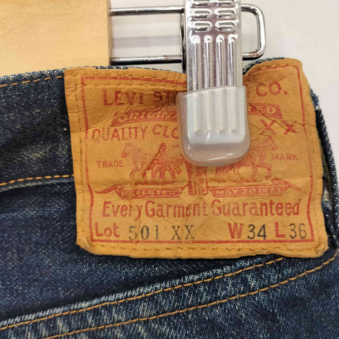 リーバイス Levis 日本製 00S 55年復刻 55501-0017 501 ボタンフライデニム BIGE 赤耳 濃紺 メンズ W34/L36