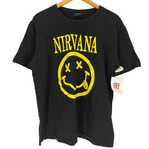 ブロードウェイ BROADWAY アーティスト スマイル ロゴ プリント S/S Tシャツ バンド Tシャツ メンズ JPN:L