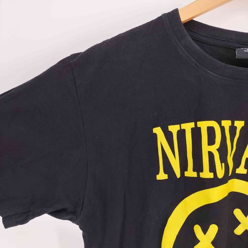 ブロードウェイ BROADWAY アーティスト スマイル ロゴ プリント S/S Tシャツ バンド Tシャツ メンズ JPN:L