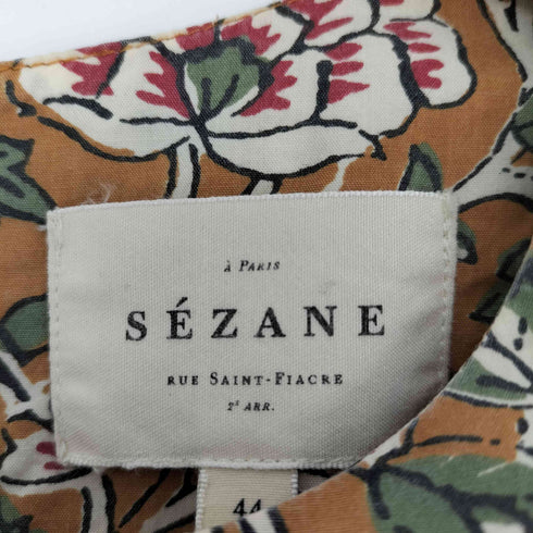 SEZANE 花柄 フリルショートスリーブ シャツブラウス レディース JPN:44