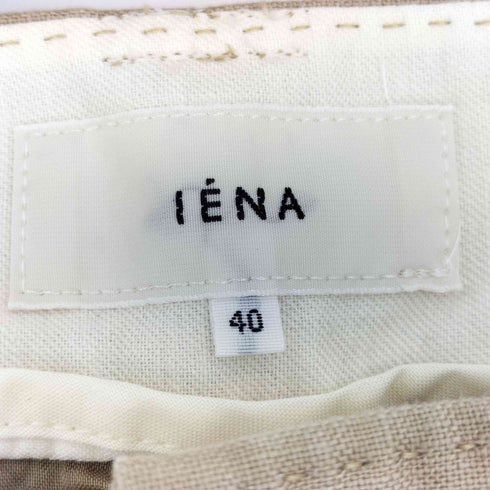 イエナ IENA 総リネン タックストレートパンツ レディース JPN:40