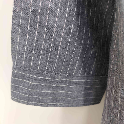 ピーエスポールスミス PS Paul Smith リネン混 七分袖 ストライプ シャツ メンズ import:L