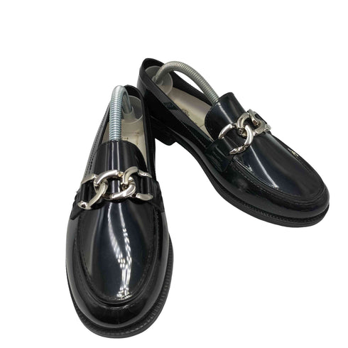 テンパレイト TEMPERATE AUSTIN オースティン シルバーチェーン PVC ローファー レディース JPN:38