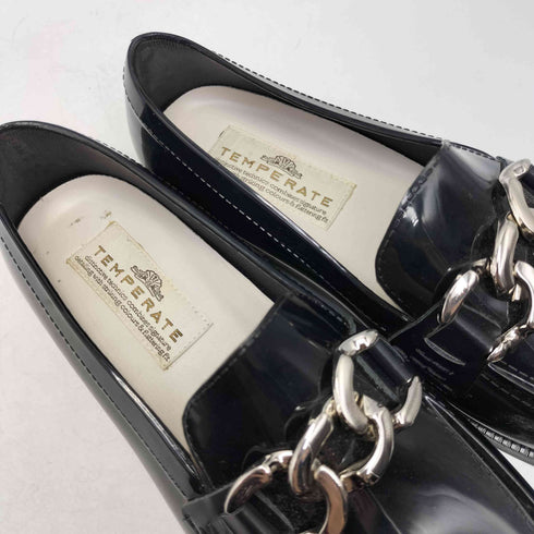 テンパレイト TEMPERATE AUSTIN オースティン シルバーチェーン PVC ローファー レディース JPN:38