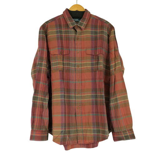 ポロバイラルフローレン Polo by RALPH LAUREN 90s シルクリネン マドラスチェックシャツ メンズ JPN:XL