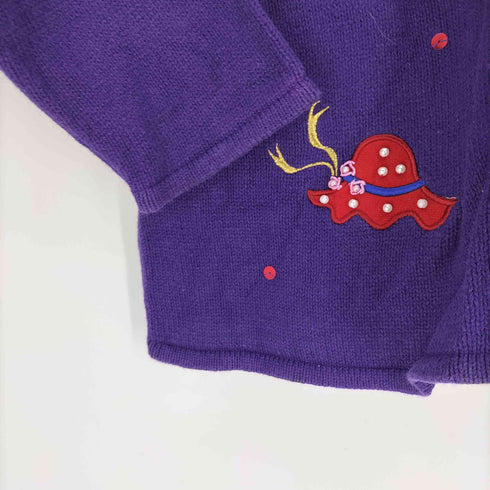 ボンワース BonWorth 服飾 装飾 ビーズ ラミー コットン ニット カーディガン レディース import:L