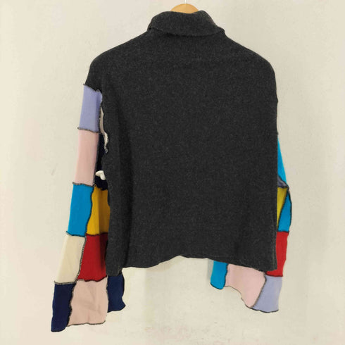 ONE OF A KIND パッチワーク加工 ウールニット レディース