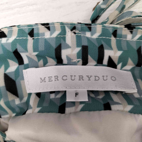 マーキュリーデュオ MERCURYDUO 21SS ジオメトリック ロング キャミ ワンピース レディース FREE