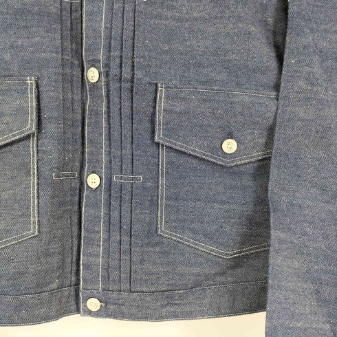 リーバイスヴィンテージクロージング Levis Vintage Clothing 1879 プリーツブラウス ORGANIC リジッド デニムジャケット メンズ JPN:M