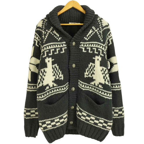 ヒューストン HOUSTON ノルディック柄 ALASKA アラスカ 民族 カウチン セーター カーディガン メンズ import:M