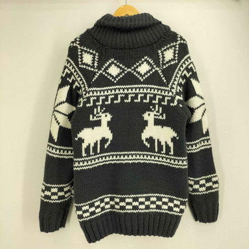 ヒューストン HOUSTON ノルディック柄 ALASKA アラスカ 民族 カウチン セーター カーディガン メンズ import:M