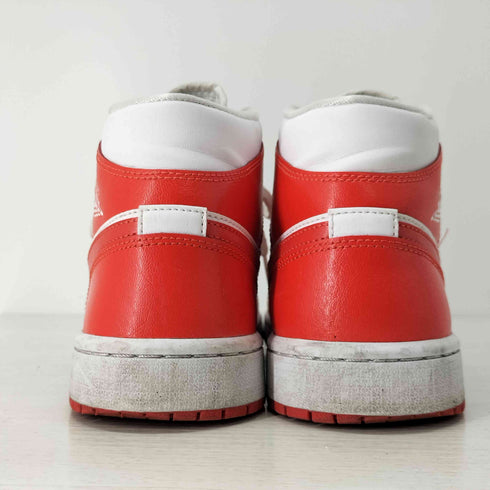 ジョーダンブランド JORDAN BRAND AIR JORDAN 1 MID WHITE/HABANERO RED-WHITE メンズ JPN:27.5