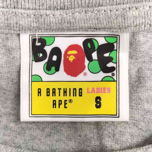 アベイシングエイプ A BATHING APE プリントクルーネックTシャツ レディース JPN:S