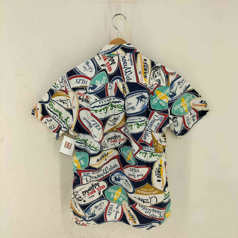 サーフラインハワイ SURF LINE HAWAII USA製 総柄 ボタンダウン 半袖シャツ メンズ M