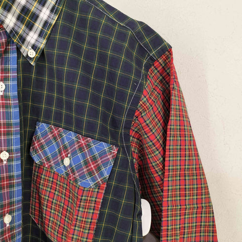 ウールリッチ WOOLRICH USA製 クレイジーパターン チェックシャツ メンズ import:S