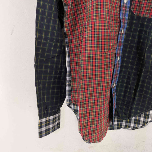 ウールリッチ WOOLRICH USA製 クレイジーパターン チェックシャツ メンズ import:S