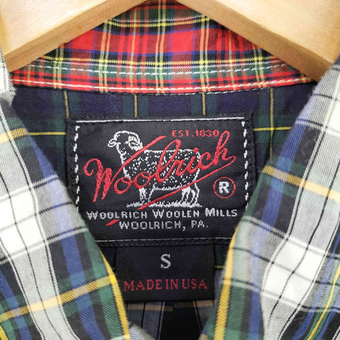 ウールリッチ WOOLRICH USA製 クレイジーパターン チェックシャツ メンズ import:S