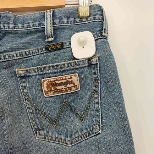 ラングラー Wrangler 革パッチ ストレート デニム パンツ メンズ 32