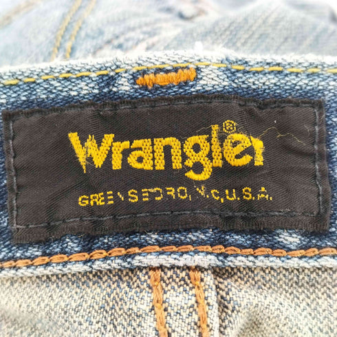 ラングラー Wrangler 革パッチ ストレート デニム パンツ メンズ 32