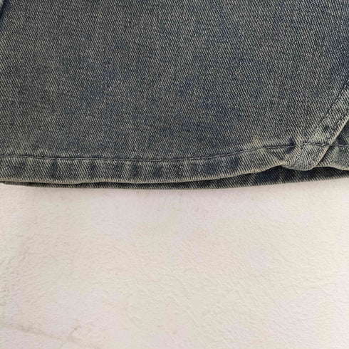 サイドシームワイドデニムパンツ レディース