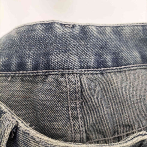 サイドシームワイドデニムパンツ レディース