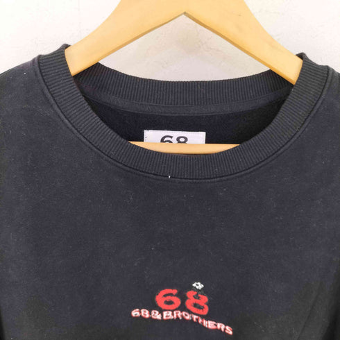 シックスティエイトアンドブラザーズ 68&BROTHERS フロントロゴ刺繍 クルーネックスウェット メンズ JPN:XL