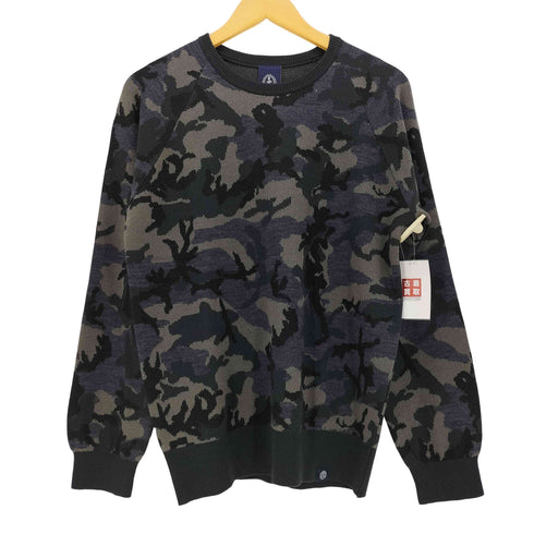 スワッガー SWAGGER BLACK PLATINUM クルーネックアクリルウールセーター メンズ L