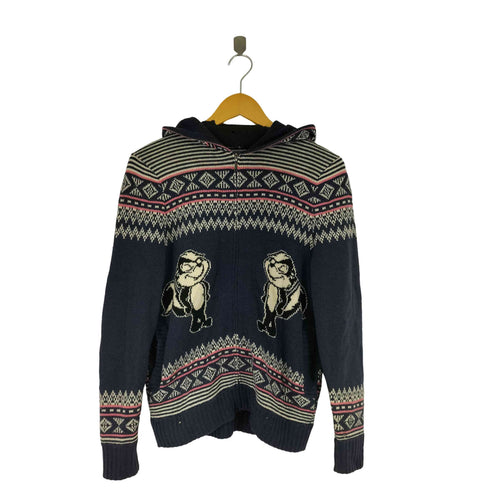 ヒステリックグラマー HYSTERIC GLAMOUR スカンクジャガードニットパーカー メンズ JPN:S