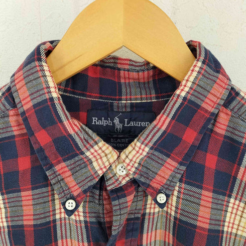 ラルフローレン RALPH LAUREN 90-00s BLAIRE スモールポニー刺繍 BDチェックネルシャツ メンズ import:XL