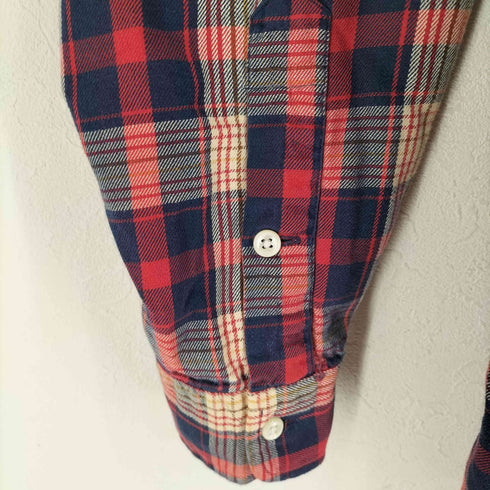 ラルフローレン RALPH LAUREN 90-00s BLAIRE スモールポニー刺繍 BDチェックネルシャツ メンズ import:XL