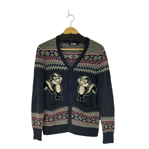 ヒステリックグラマー HYSTERIC GLAMOUR スカンクジャガードカーディガン メンズ JPN:S