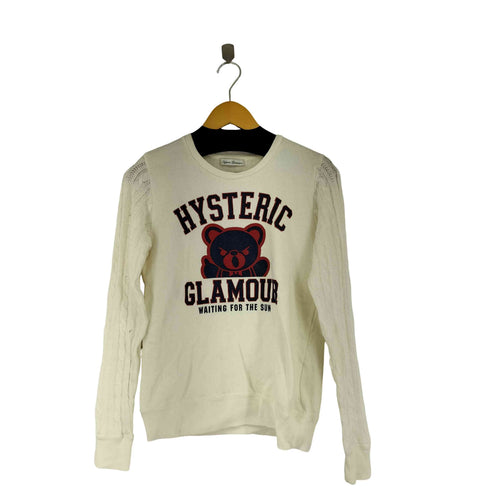 ヒステリックグラマー HYSTERIC GLAMOUR ニットドッキングプリントスウェット レディース FREE