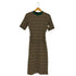 ザラ ZARA ベルテッド ダイヤモンド ニットドレス ワンピース レディース import:S