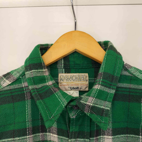 ショット Schott RANCHER チェックネルシャツ メンズ M