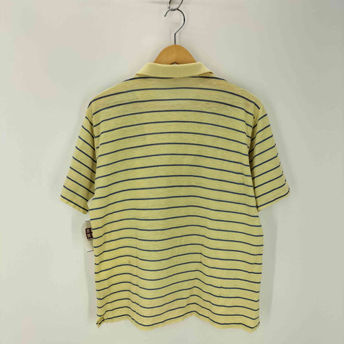 アイゾッドラコステ IZOD LACOSTE 70S 糸巻きタグ ボーダー柄鹿の子ポロシャツ メンズ JPN:L