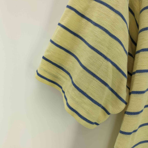 アイゾッドラコステ IZOD LACOSTE 70S 糸巻きタグ ボーダー柄鹿の子ポロシャツ メンズ JPN:L