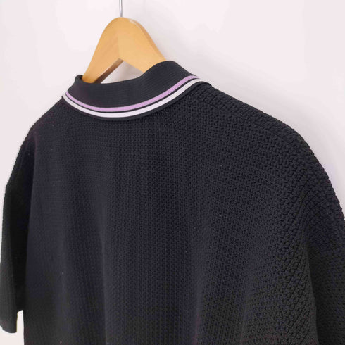ハフ HUF 23SS CURSIVE SCRIPT ZIP POLO カーシブ スクリプ ジップ ポロ シャツ メンズ JPN:XL
