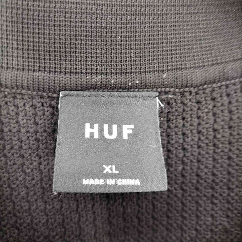 ハフ HUF 23SS CURSIVE SCRIPT ZIP POLO カーシブ スクリプ ジップ ポロ シャツ メンズ JPN:XL