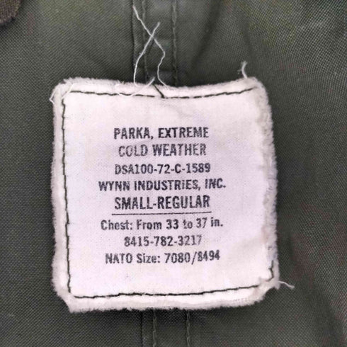 ユーエスアーミー U.S. ARMY 72年会計 M-65 フィッシュテール モッズコート WYNN メンズ small regular